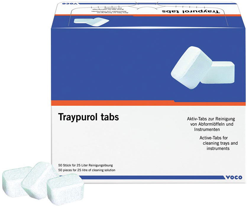 TRAYPUROL TABLETAS LIMPIEZA DE CUBETAS 50U VOCO