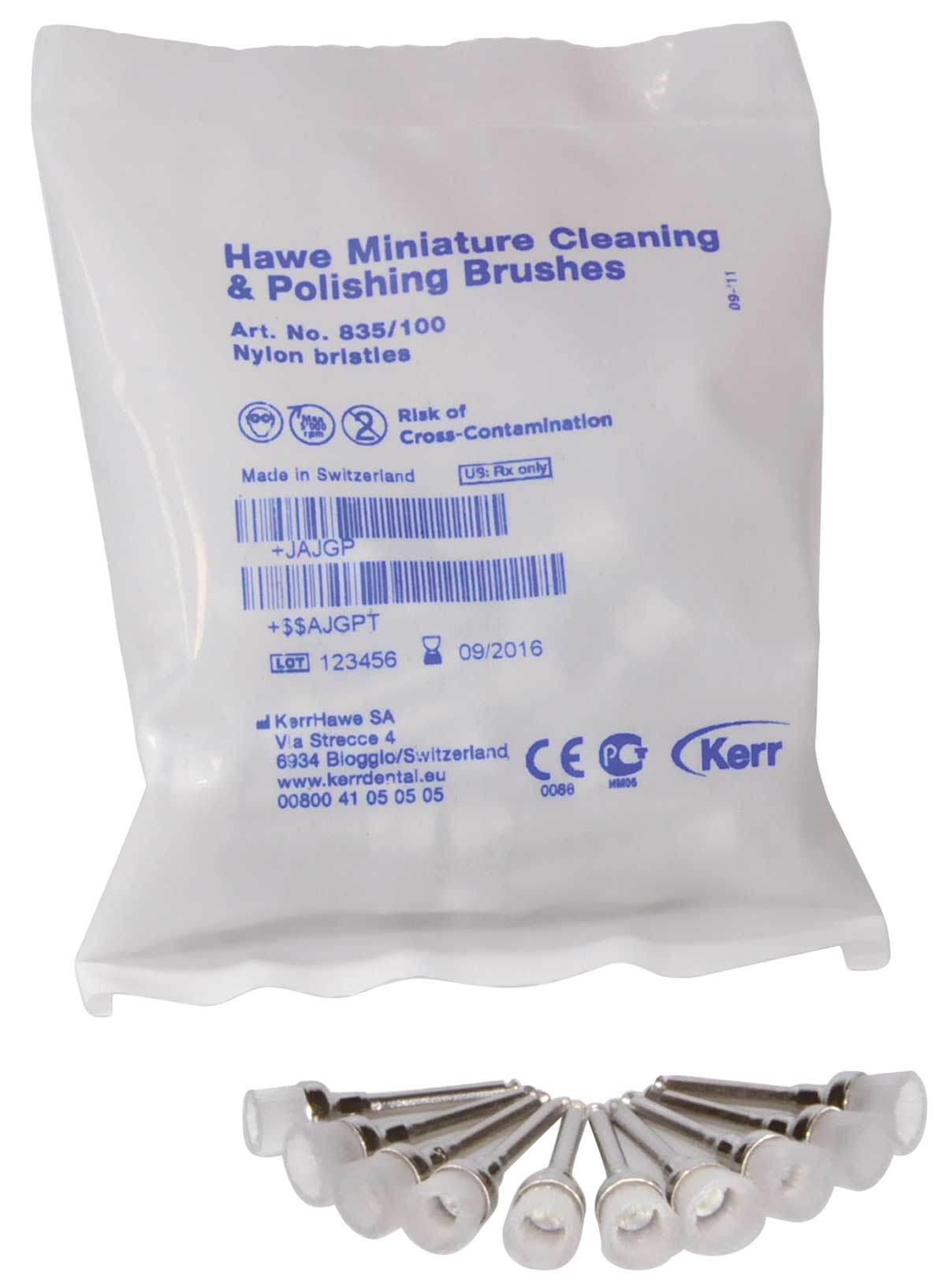 CEPILLOS PROFILAXIS NYLON 835/100 CA 100UKERRHAWE