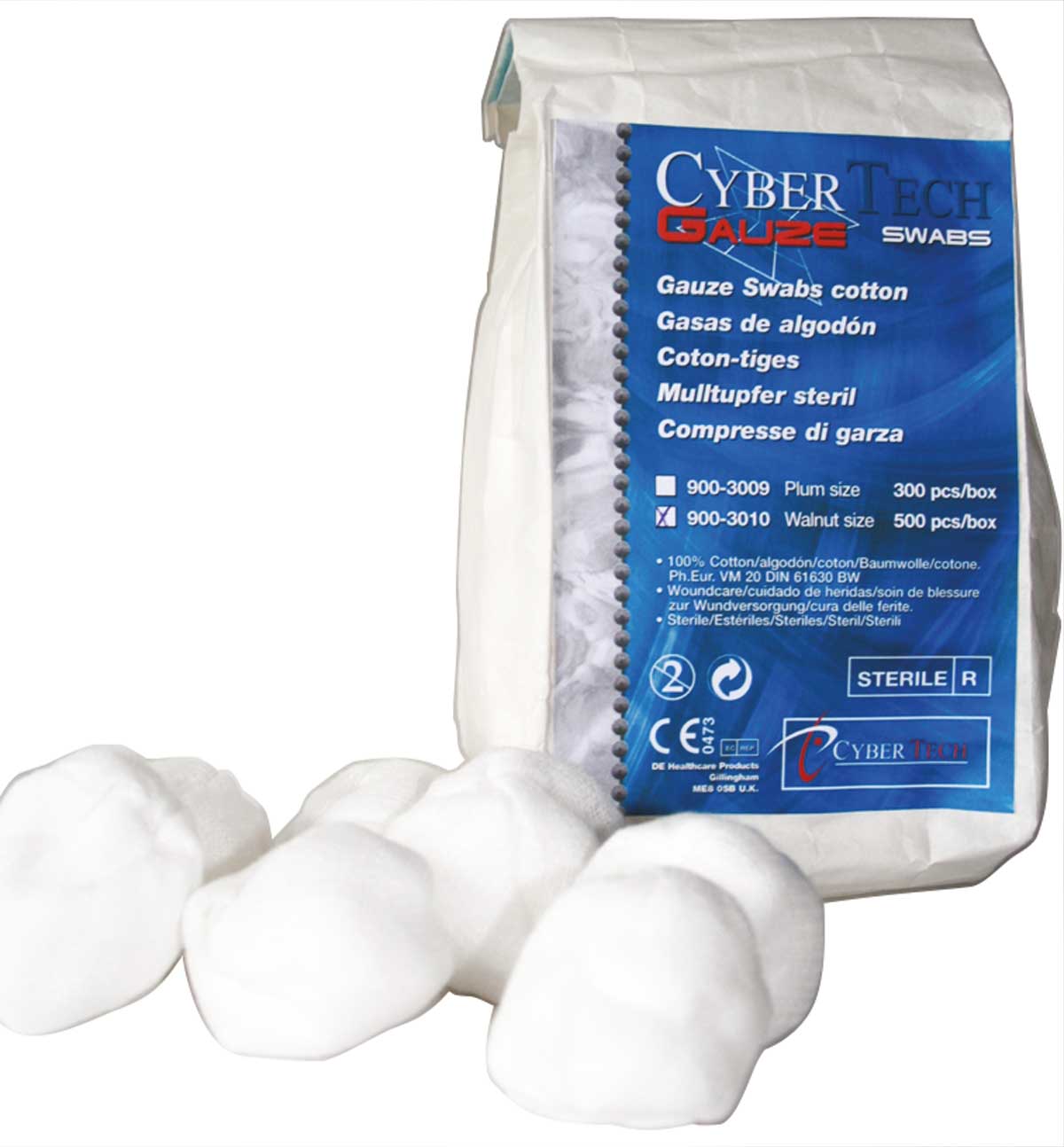GASAS ALGODON CYBER GAUZE ESTERILES 300UD