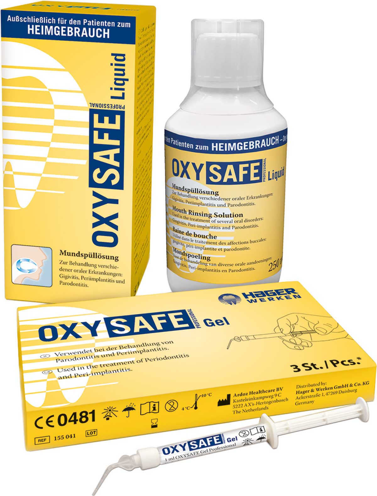 OXYSAFE KIT 3X1ML GEL + 3X250ML COLUTORIO HAGER