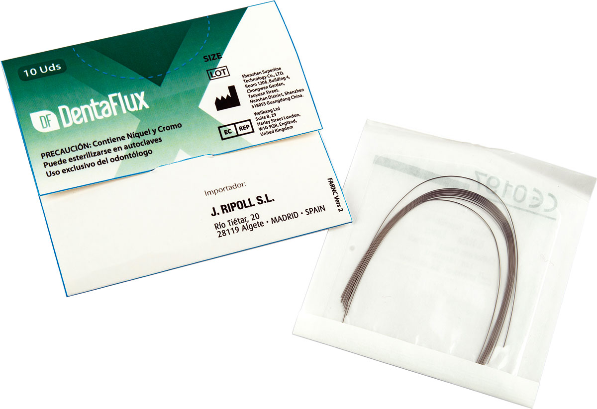 ARCOS NITINOL SUPERELÁSTICO S ORTODONCIA CUADRADOS DENTAFLUX