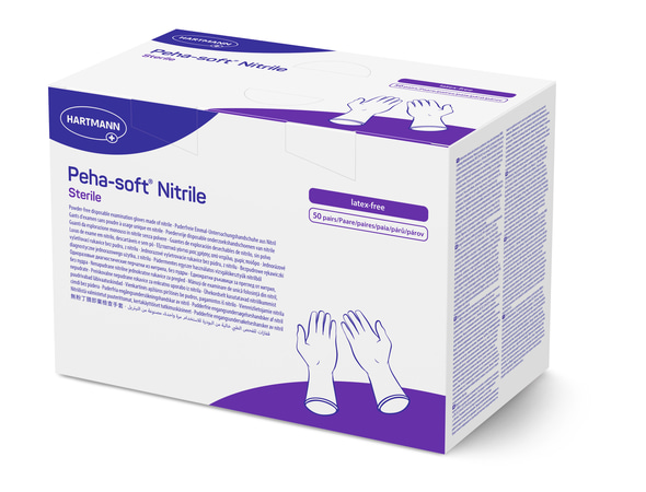GUANTES NITRILO ESTÉRILES PEHA SOFT HARTMANN