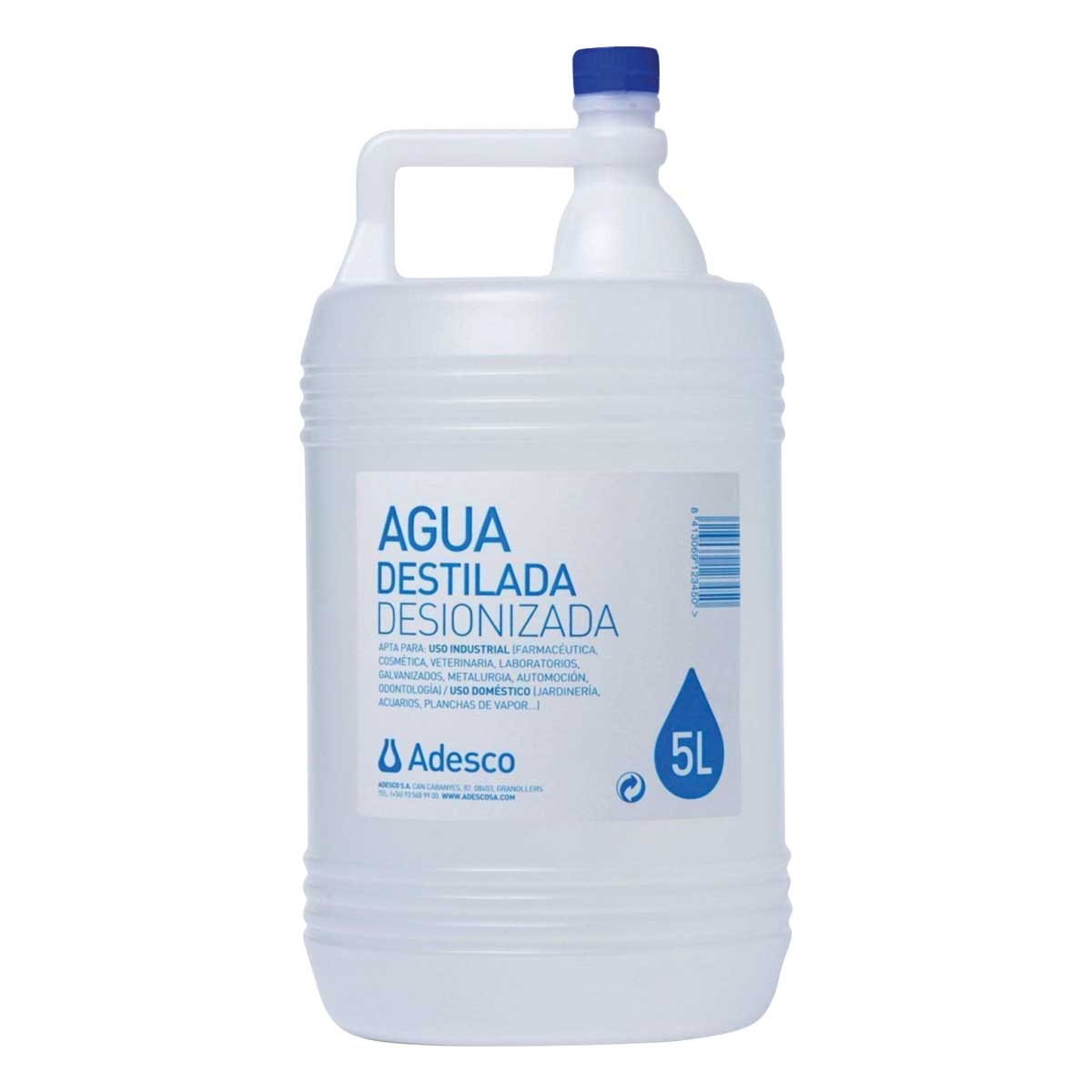 AGUA DESTILADA NO ESTERIL 3X5L ADESCO.