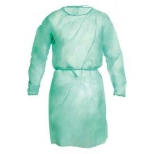 BATA NO ESTERIL PUÑOS ALGODÓN VERDE 110CM 50U - OMNIA