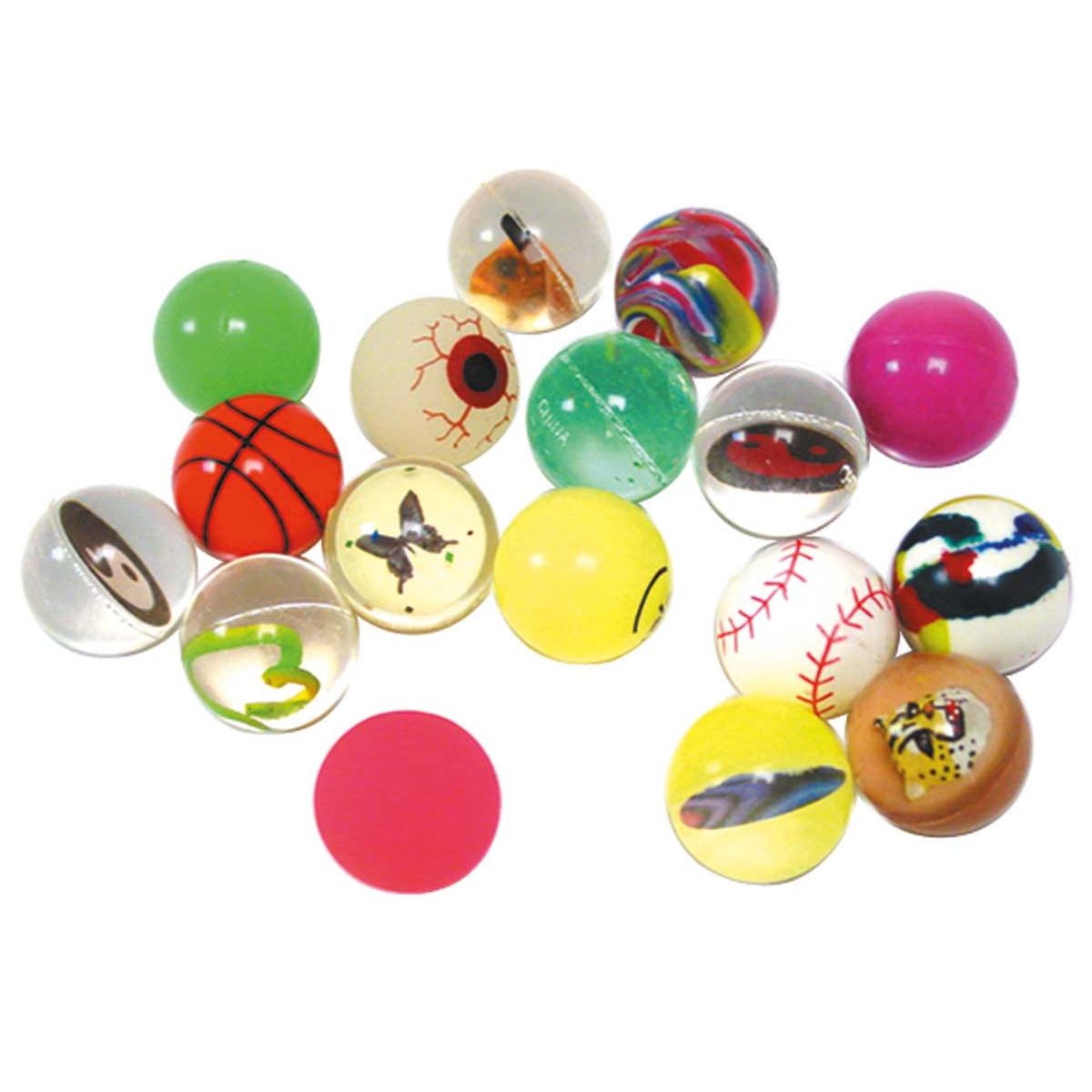 BOLAS DE GOMA SURTIDAS DIAMETRO 2CM 72U DENLO