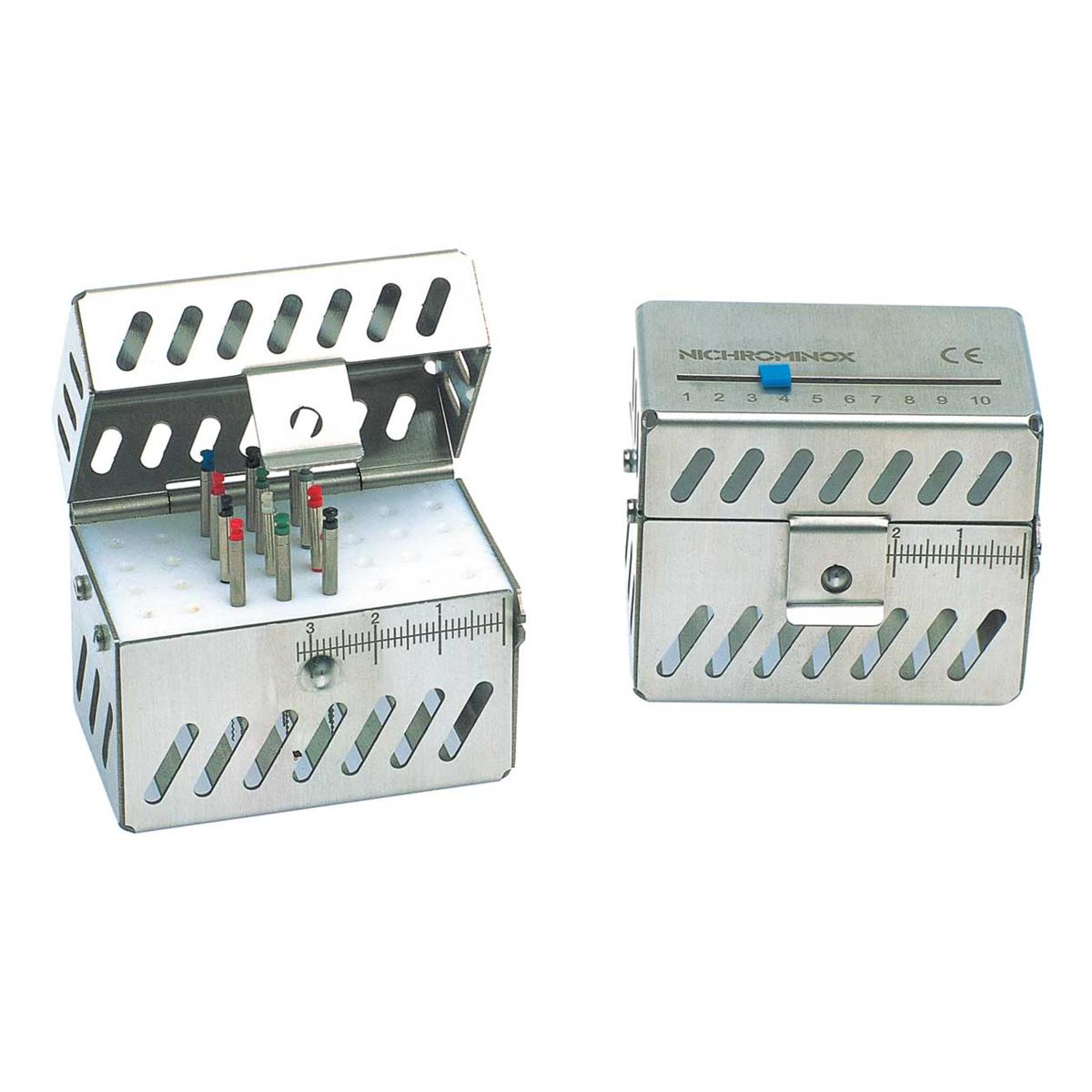 CAJA ENDODONCIA CON ESTERÍMETRO N.2 32 AGUJEROS 1U - NICHROMINOX