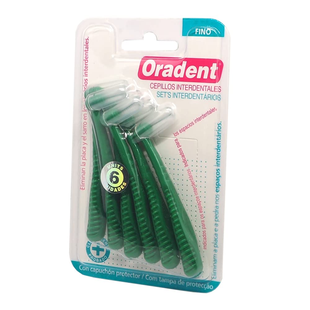 CEPILLO INTERDENTAL FINO VERDE 6U FORADENT