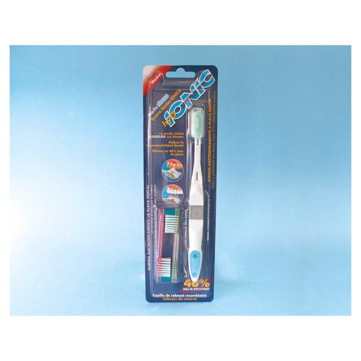 CEPILLO DENTAL IÓNICO MEDIO + 2 CABEZALES - HYGIONIC
