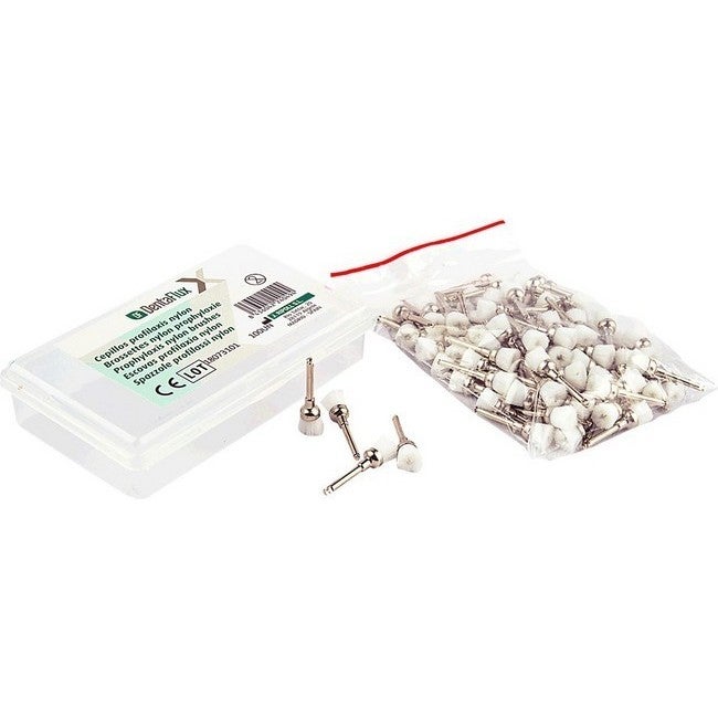 CEPILLOS PROFILAXIS ROSCA BLANCO 100U DENTAFLUX