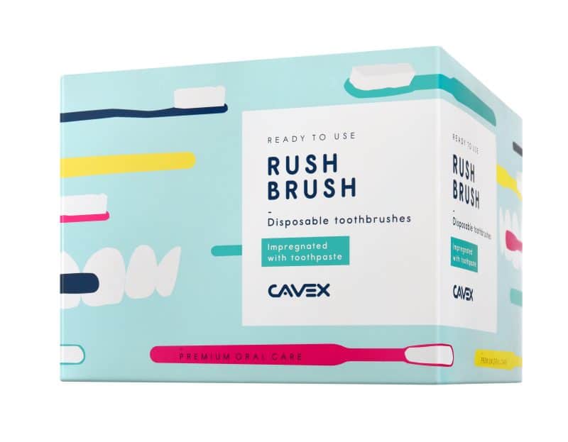 CEPILLOS IMPREGNADOS DE PASTA 100U CAVEX