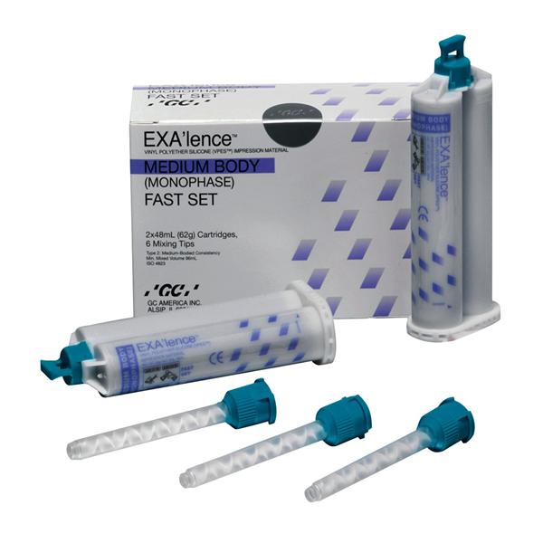 SILICONA DE ADICIÓN EXA ADVANCED REGULAR FAST SET 2X48ML AZUL - GC