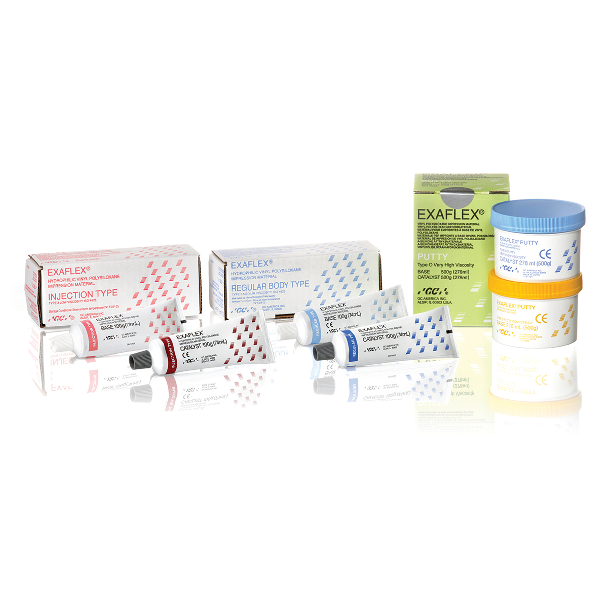 EXAFLEX HYDROPHILIC INYECCIÓN 74ML BASE + 74ML CATALIZADOR - GC