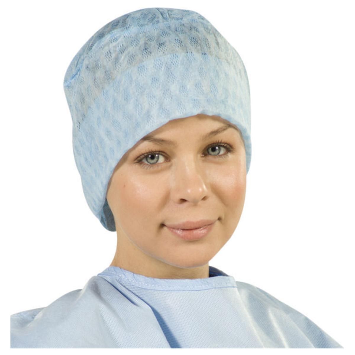 GORRO UNISEX C/ELÁSTICO TNT TRANSPIRABLE AZUL 100U - OMNIA