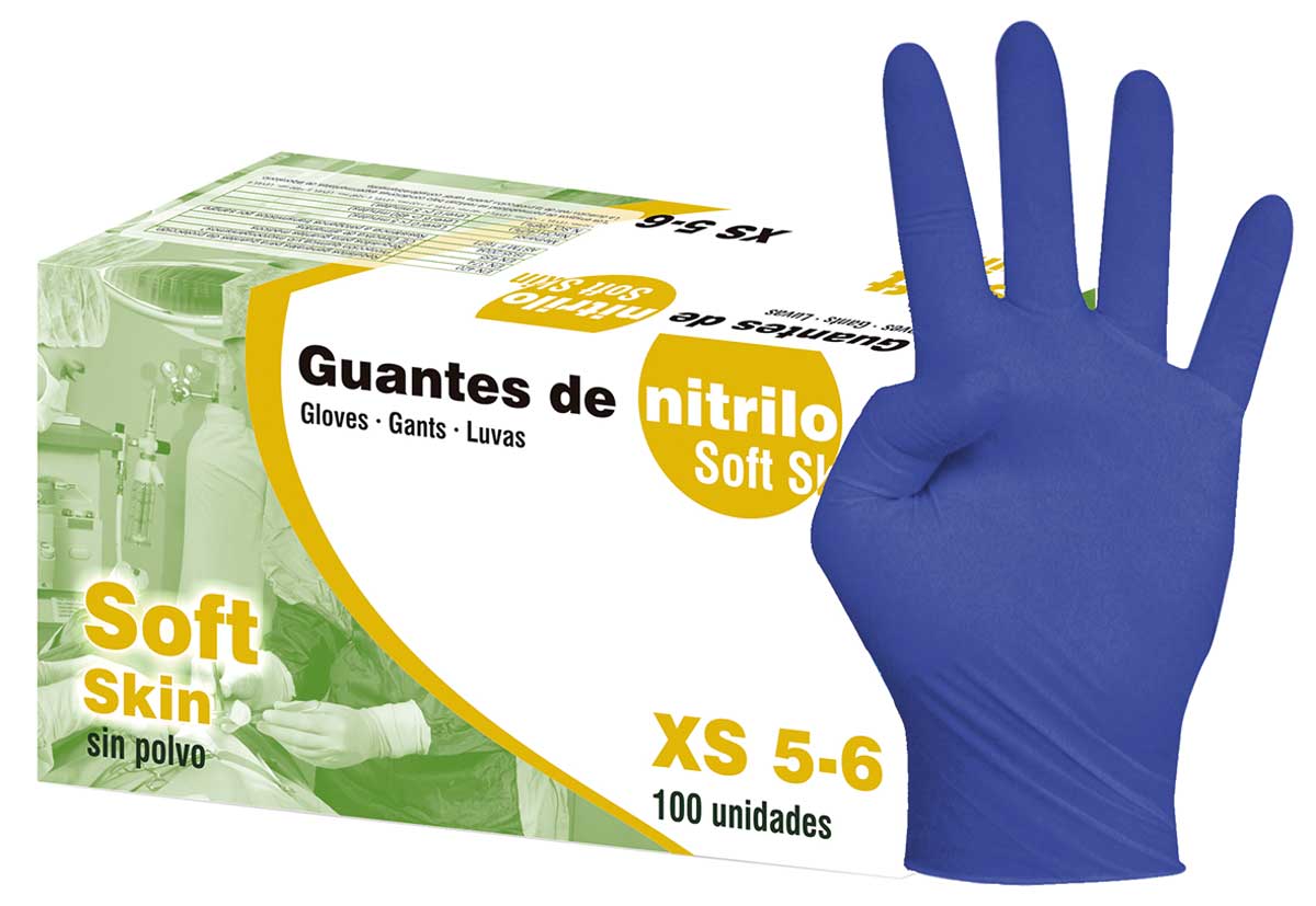 GUANTES NITRILO SOFT SKIN SIN POLVO