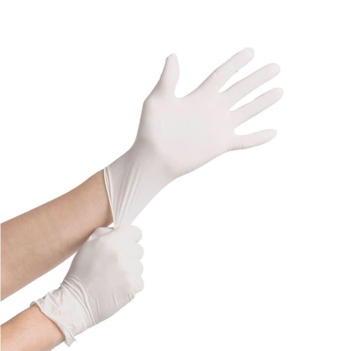 GUANTES LÁTEX CON POLVO CUATROGASA - XS