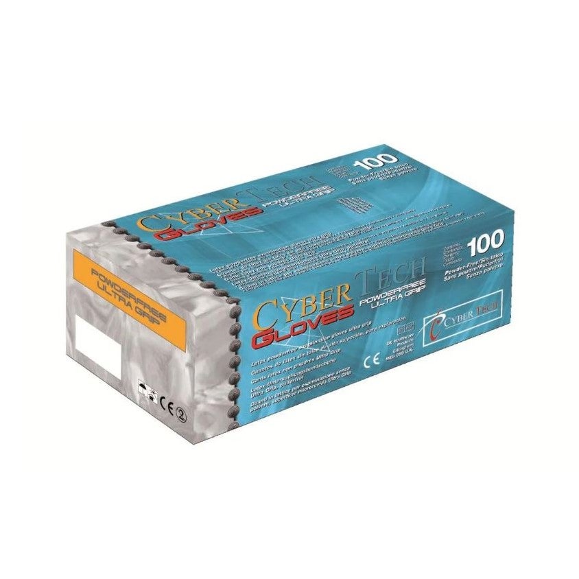 GUANTES DE LÁTEX SIN POLVO CYBERTECH