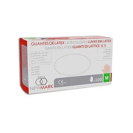 GUANTES LATEX SIN POLVO NEW MARK 100 UDS