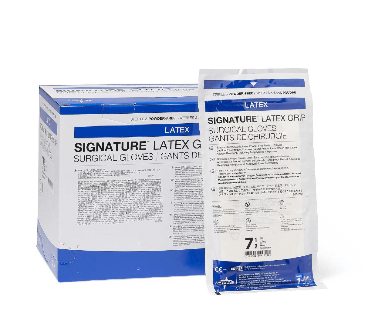 GUANTES ESTÉRILES LÁTEX SIN POLVO 50P SIGNATURE