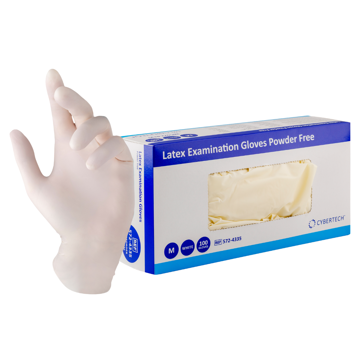 GUANTES LÁTEX SIN POLVO CYBERTECH