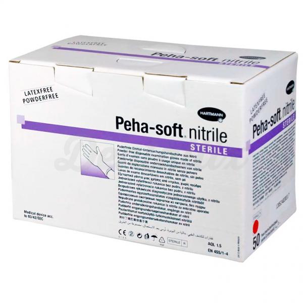 GUANTES NITRILO ESTÉRILES PEHA SOFT 50U HARTMANN