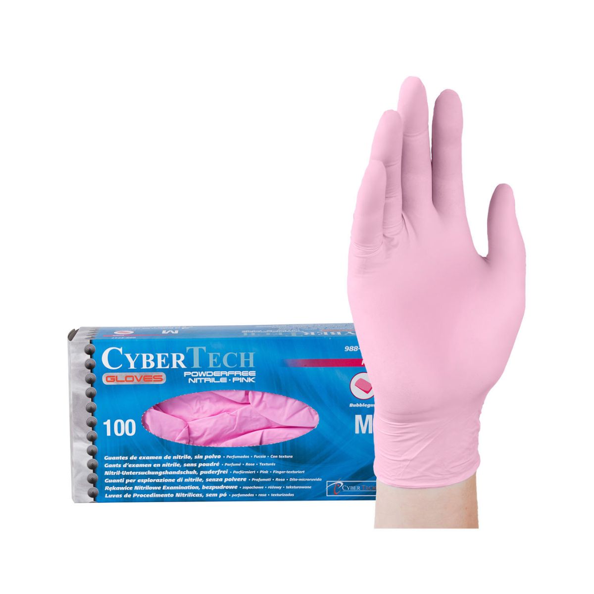 GUANTES NITRILO SIN POLVO CYBERTECH