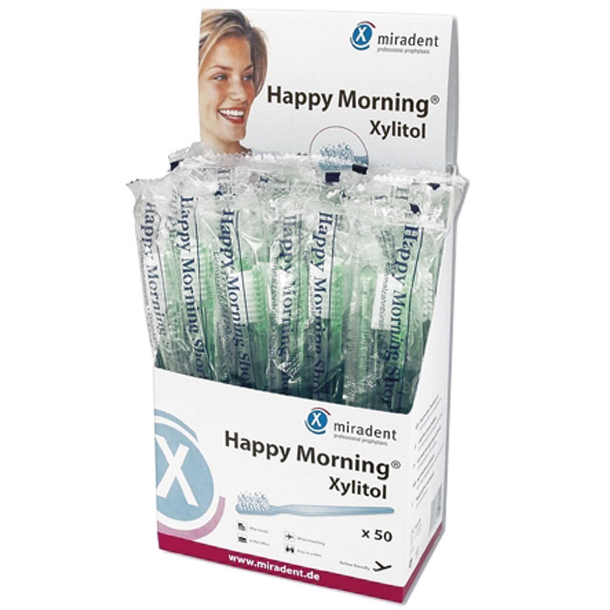 HAPPY MORNING CON XYLITOL CABEZA PEQUENA 50U. H&W