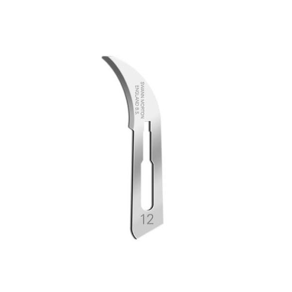 HOJA BISTURI ESTERIL N.12 100UDS SWANN-MORTON