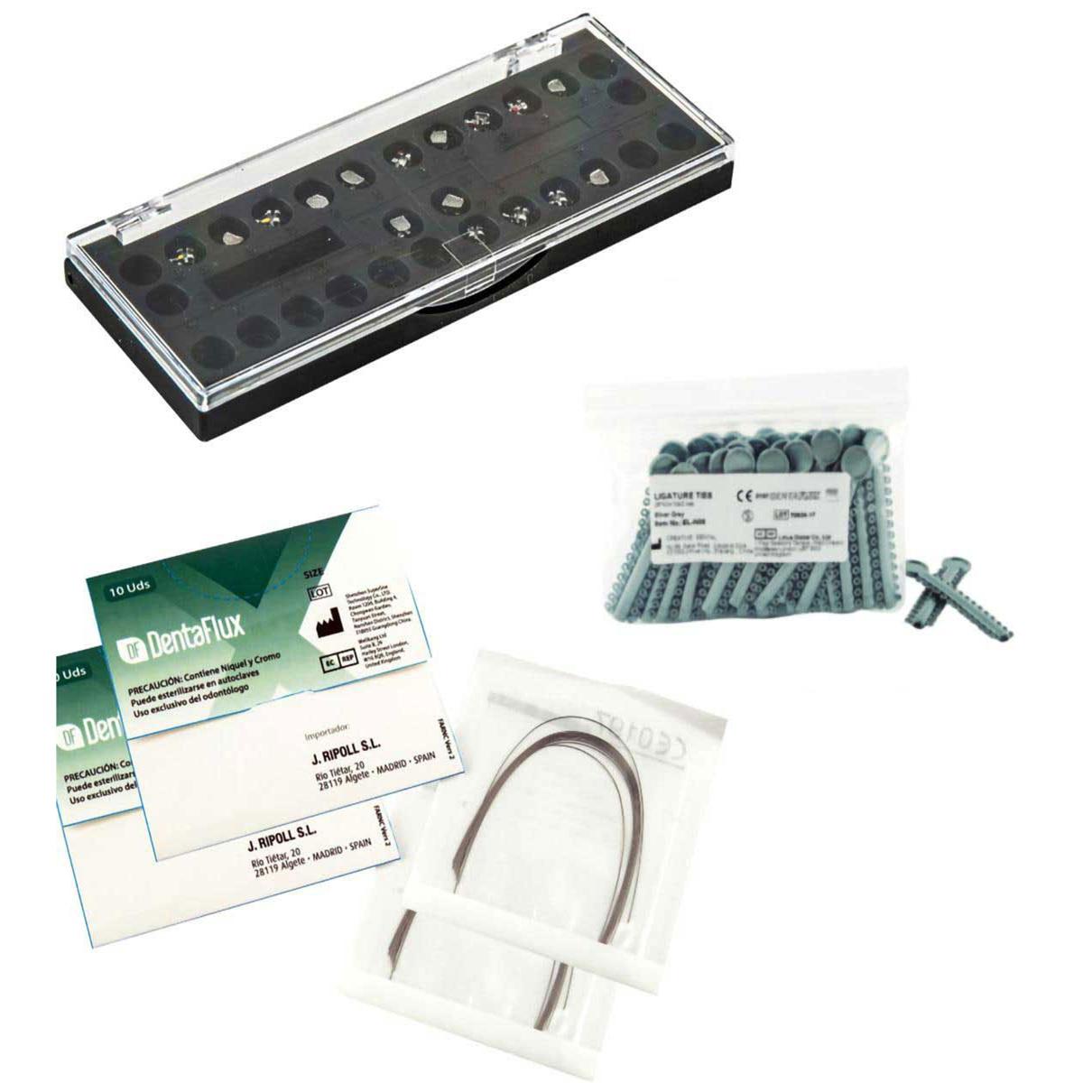 KIT ORTODONCIA BRACKET + ARCOS + LIGADURA DENTAFLU