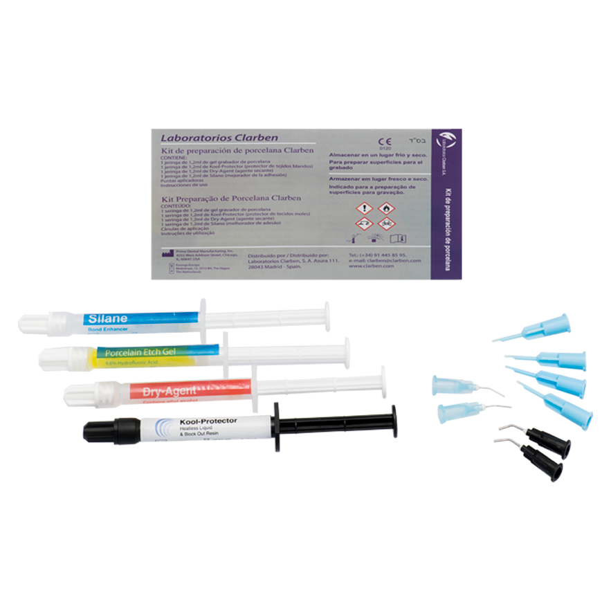 KIT PREPARACION PORCELANA CLARBEN