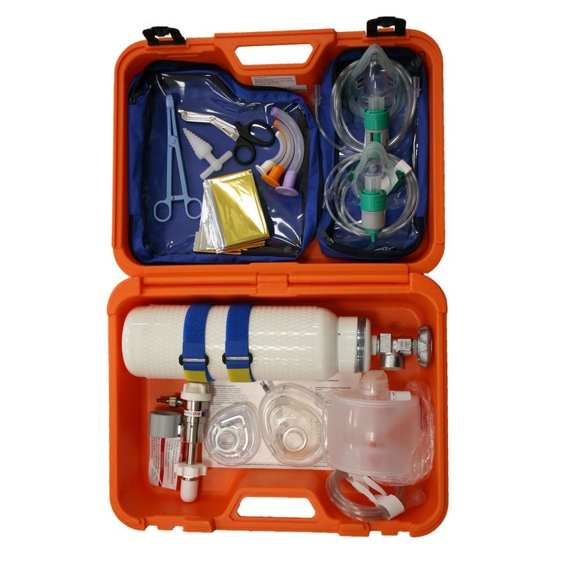 MALETIN REANIMACIÓN CON BOTELLA SIN OXIGENO TECHNOFLUX