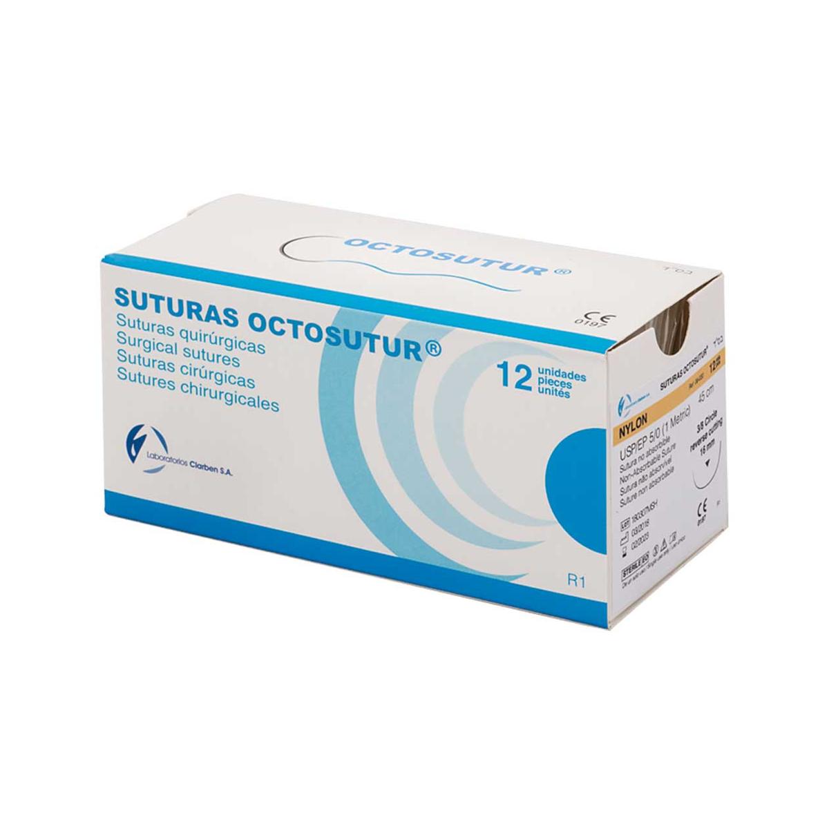 SUTURA QUIRÚRGICA NYLON TRIANGULAR 3/8 45CM - CLARBEN