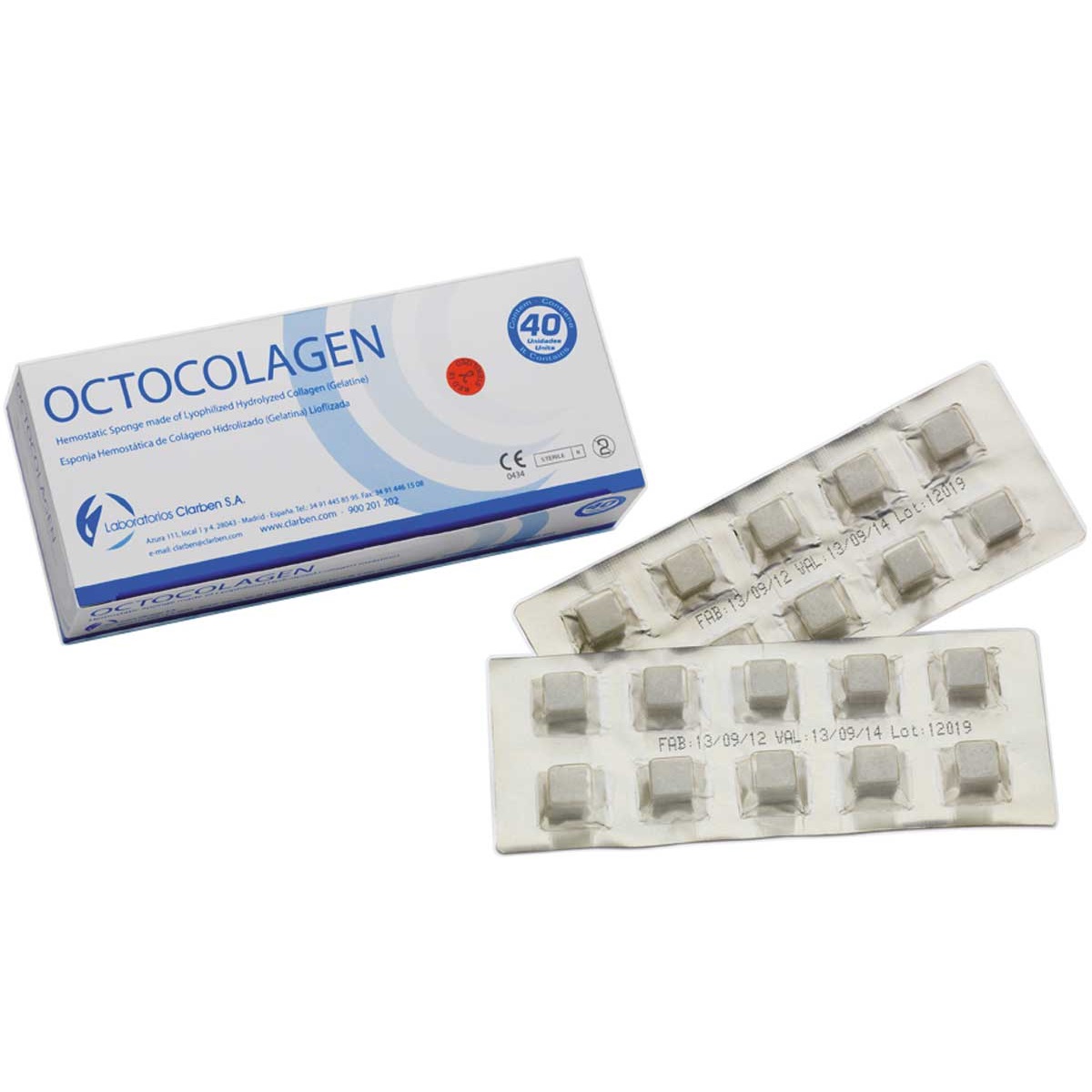 OCTOCOLAGEN ESPONJA HEMOSTATICA 4X10 UDS CLARBEN