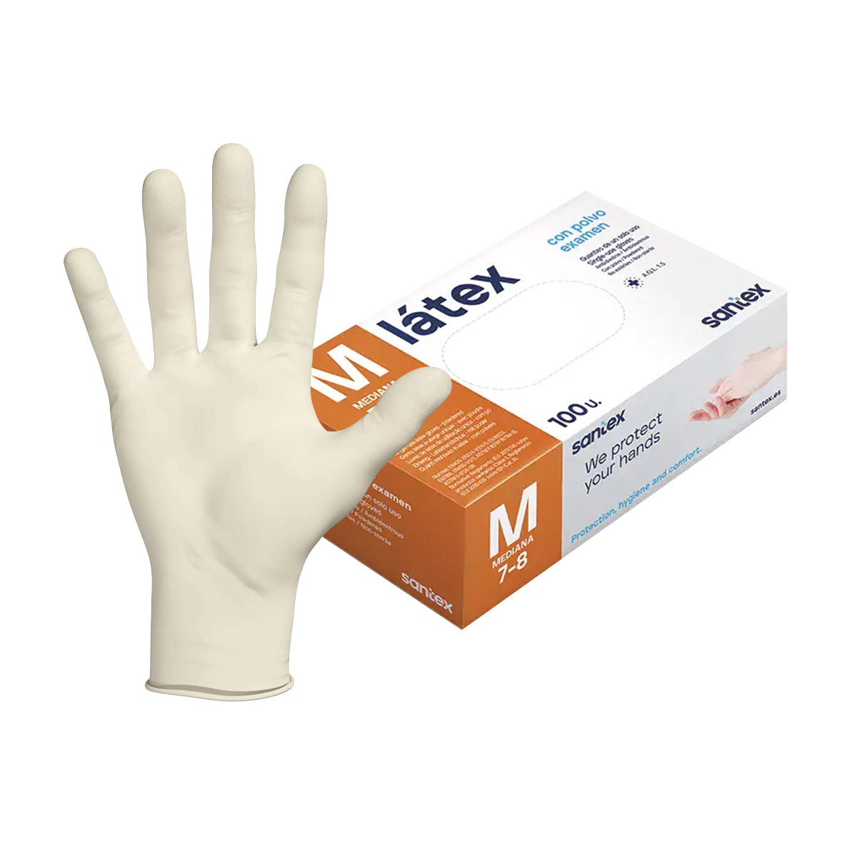 GUANTES LÁTEX CON POLVO SANTEX