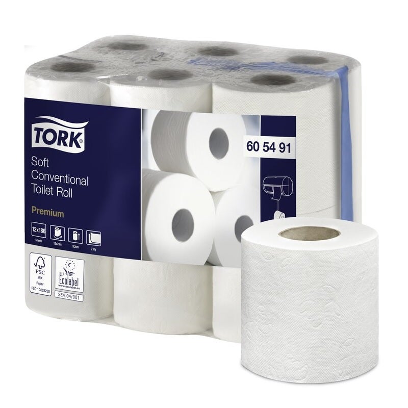 PAPEL HIGIÉNICO T4 TORK PREMIUM 2 CAPAS 12U - SCA