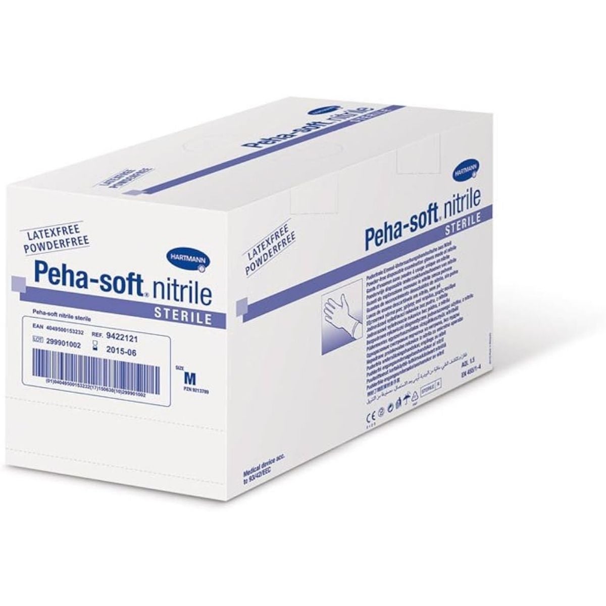 GUANTES NITRILO ESTÉRILES PEHASOFT HARTMANN - M