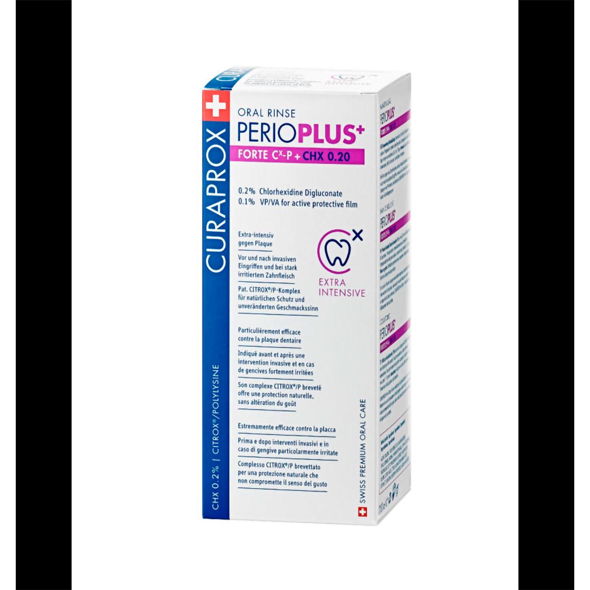 PERIO PLUS FORTE ENJUAGUE 20% CLORHEXIDINA 900ML.- CURAPROX