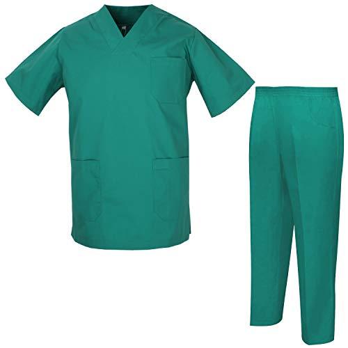 PIJAMA QUIROFANO CUELLO PICO VERDE T S MEDLINE