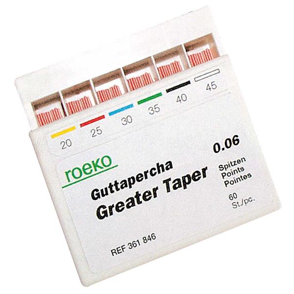 PUNTAS DE GUTA-PERCHA GREATER TAPER 0,04