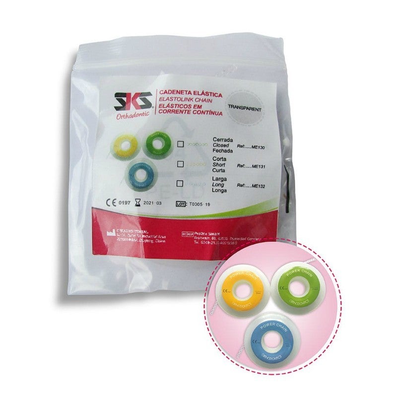 ROLLO CADENETA ELASTICA CORTA PLATA 4,5M SKS