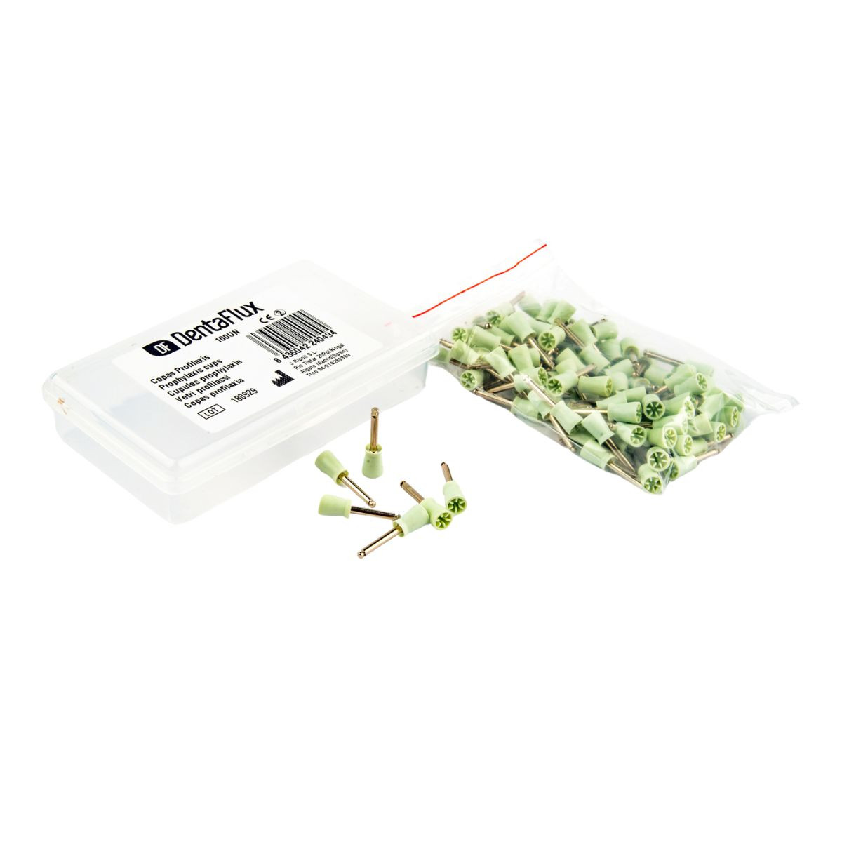 COPAS DE GOMA PARA PROFILAXIS 100U DENTAFLUX