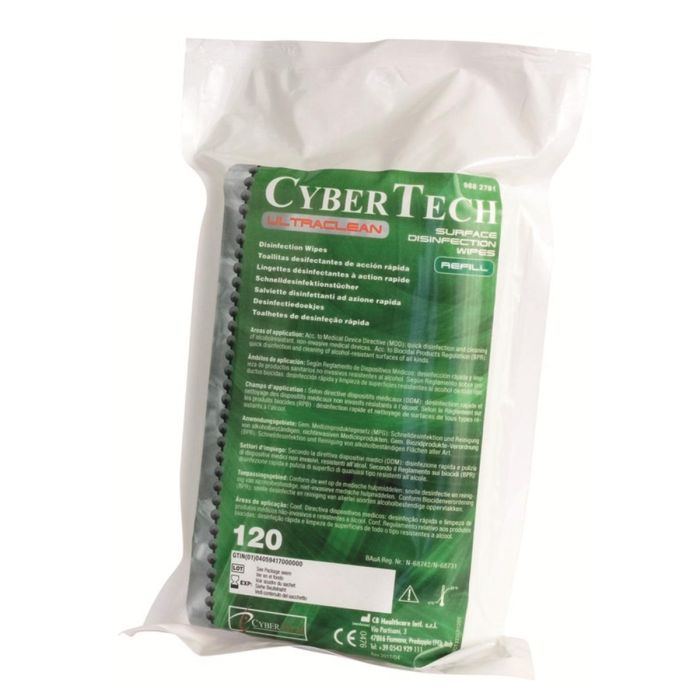 TOALLITAS DESINFECTANTES LIMON REP. 120U CYBERTECH