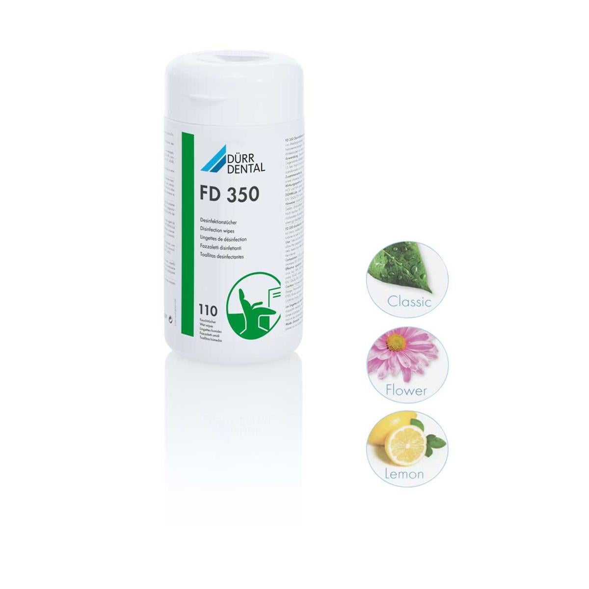 TOALLITAS FD350 DESINFECTANTES BOTE 110U DURR