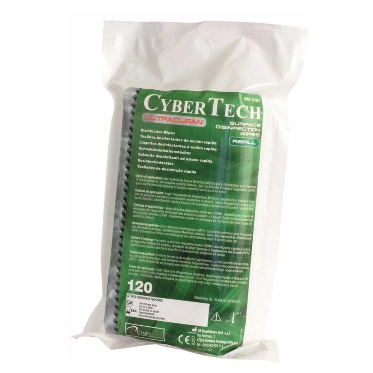 TOALLITAS DESINFECTANTES LIMON REP. 120U CYBERTECH