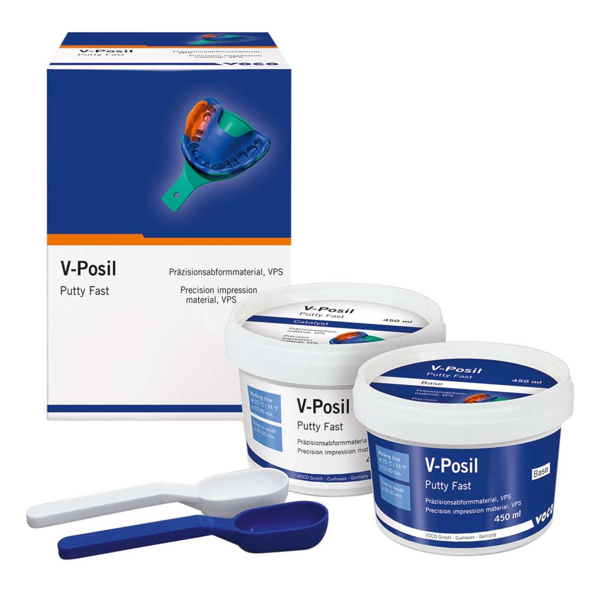 V-POSIL SILICONA DE ADICIÓN STARTER SET HEAVY FAST 2X380ML+2X50ML - VOCO