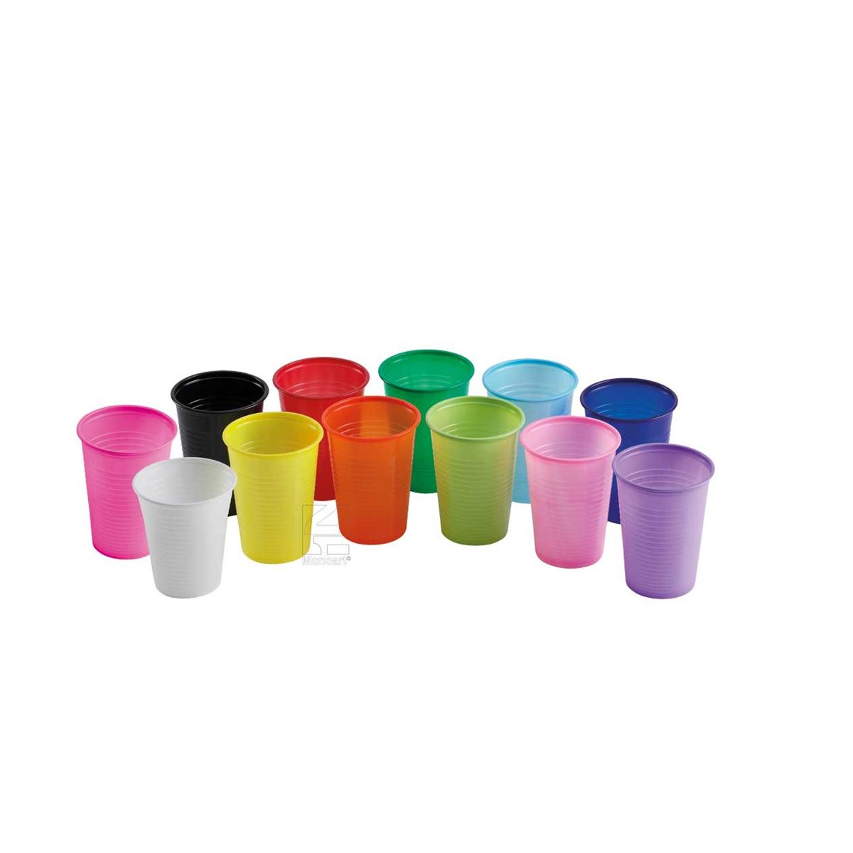 VASOS PLASTICO MONOART AZUL CLARO 3000UDS EURONDA