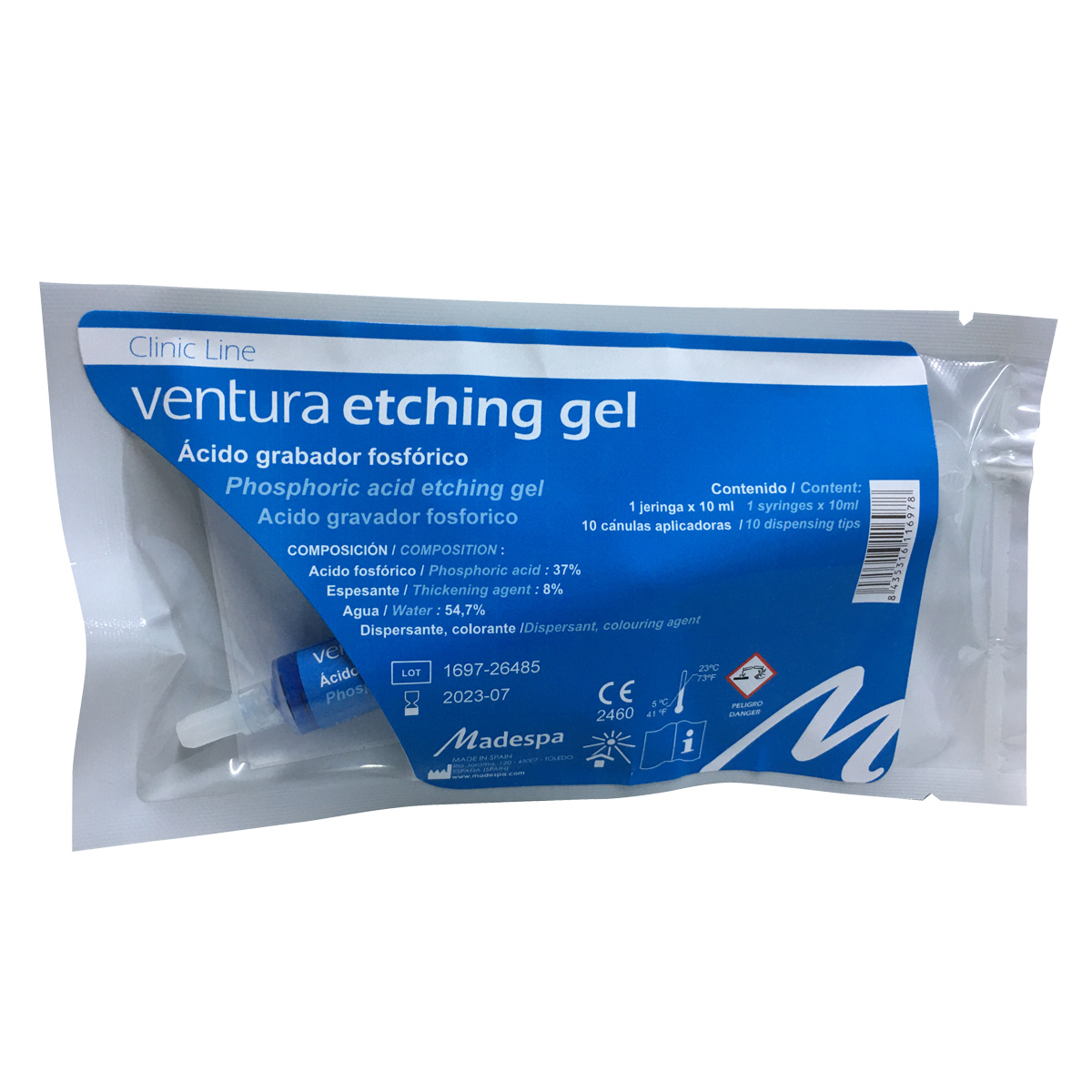 VENTURA ETCHING GEL 10ML + 10 TIPS MADESPA